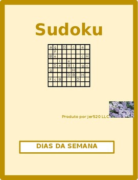 Preview of Dias da semana (Days of the Week in Portuguese) Sudoku