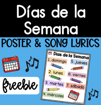 Days Of The Week Song Teaching Resources Teachers Pay Teachers