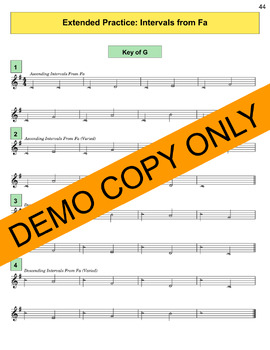 Preview of Diatonic Sight Singing Intervals