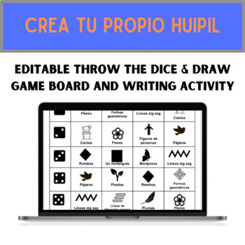 Preview of Dibuja tu propio Huipil - Draw your own Huipil Dice Game
