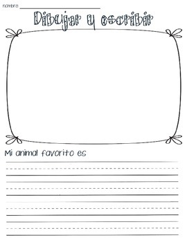 Mi Animal Favorito Worksheets Teaching Resources Tpt