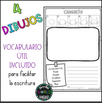 Dibujo dirigido verano + escritura español educación infantil fichas