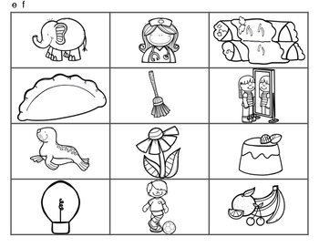 Dibujos Para Sonidos Iniciales by Kindergarten Maestra | TpT