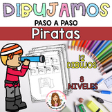 Dibujos paso a paso Piratas / Directed Drawings Pirates. Spanish