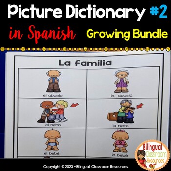 Preview of Diccionario con dibujos | Picture dictionary in Spanish | Growing BUNDLE #2