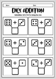 Dice Addition Numbers 0-9 Sums under 10