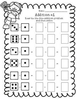 Dice Addition Worksheet Packet by Ready Set Let's Grow | TpT