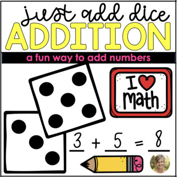 Preview of Dice Addition Math Partner Game for Numbers Kindergarten & First