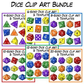 Preview of Dice Clip Art Bundle