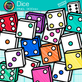 Dice Clipart Images: Cute Colorful Math Manipulatives Clip