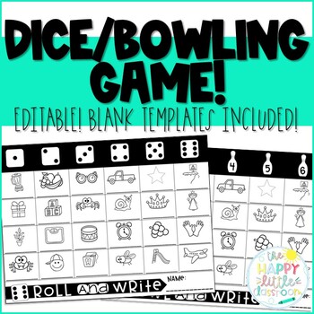 Editable Dice Games! Great for Distance Learning! by The Happy Little  Classroom