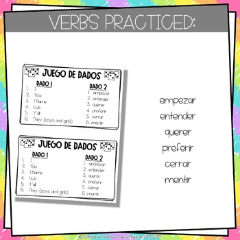e to ie stem changing verbs worksheet