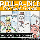 Dice Games Printable Roll A Dice Math Centers - Year Long Set