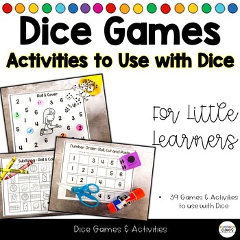 Preview of Dice Games Year Long Bundle | Number ID | Decomposing | Addition | Subtraction