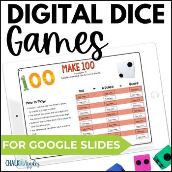 Preview of Math Dice Games for Math Fact Fluency - Multiplication, Place Value Dice Games