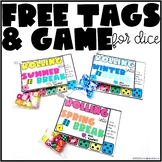 Free Gift Tags and Dice Game