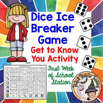 Dice Ice Breaker Game Get to Know You Activity Back to School First Day  Station