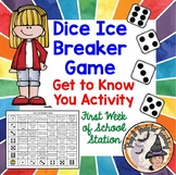 Dice Ice Breaker Game Get to Know You Activity Back to Sch