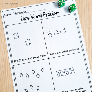dice math worksheets for kindergarten math centers english and french