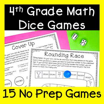 Preview of Math Small Group Activities 4th - Multiplication Games Printable Division Games