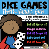 Dice Math Games for Kindergarten {Counting & Cardinality} 