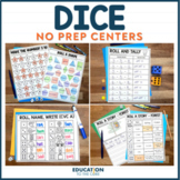 Dice NO PREP Centers | Math & ELA Games