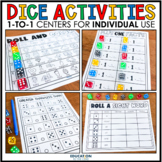 Dice No Prep Centers | First Grade Math Worksheets