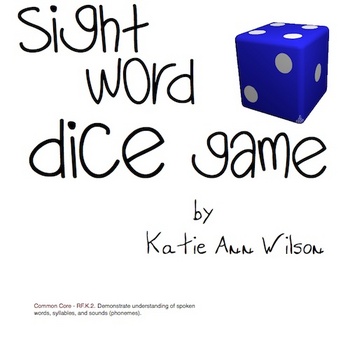 Preview of Dice Sight Word Game