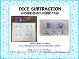 Dice Subtraction - Independent Work Task