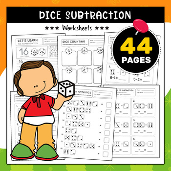 Preview of Dice Subtraction Practice, Number Sentences Practice, Math Subtraction Activity