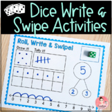 Dice Write and Swipe Activities for Kindergarten Number Se