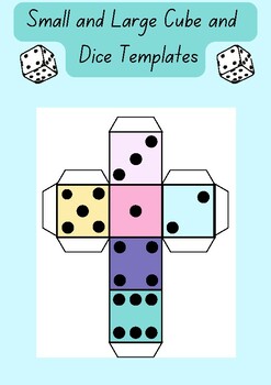 Free! Blank Dice/Cube Template  Dice template, Cube template