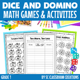 Math Dice Games and Domino Games- Center Activities