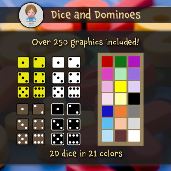 Preview of Dice and Dominoes Bundle - Graphics by Bubblegum Brain - 20% Discount!