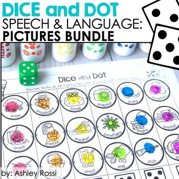 Preview of Speech and Language Therapy Activities - Dice & Dot - PRINTABLE & DIGITAL
