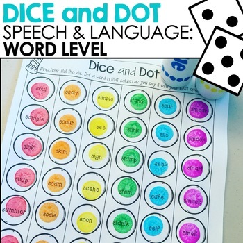 Preview of Speech Therapy Activities For Articulation and Language - Dice and Dot