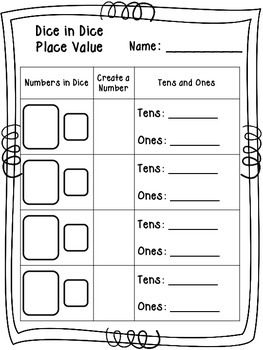 dice in dice printables just print and go activities by klever kiddos