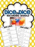 Dice in Dice Recording Sheets {Addition, Subtraction, Grea