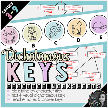 Preview of Dichotomous Keys Worksheets