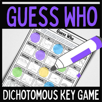 Preview of Dichotomous key game | Guess Who | Hook activity