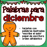 December Vocabulary Words in SPANISH - Diciembre