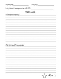Dictado - Spanish Dictation writing paper