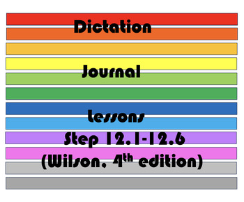 Preview of Dictation Journal Teacher Lesson Plans (Wilson Steps 1-12)