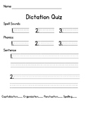 Dictation Quiz Template