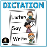 Dictation Routine Poster Listen Say Write a Pre-Writing Activity