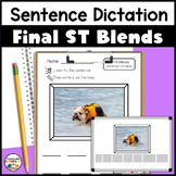 Dictation Sentences for CVCC Final ST Blends with Photo Wr
