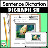 Dictation Sentences for Digraph SH Words with Photo Writin