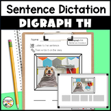 Dictation Sentences for Digraph TH Words with Photo Writin