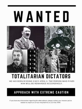 Preview of Dictator Wanted Poster 