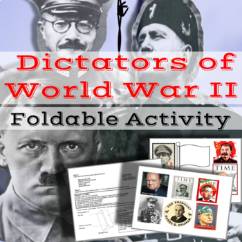 Preview of Dictators of World War II Foldable with Images